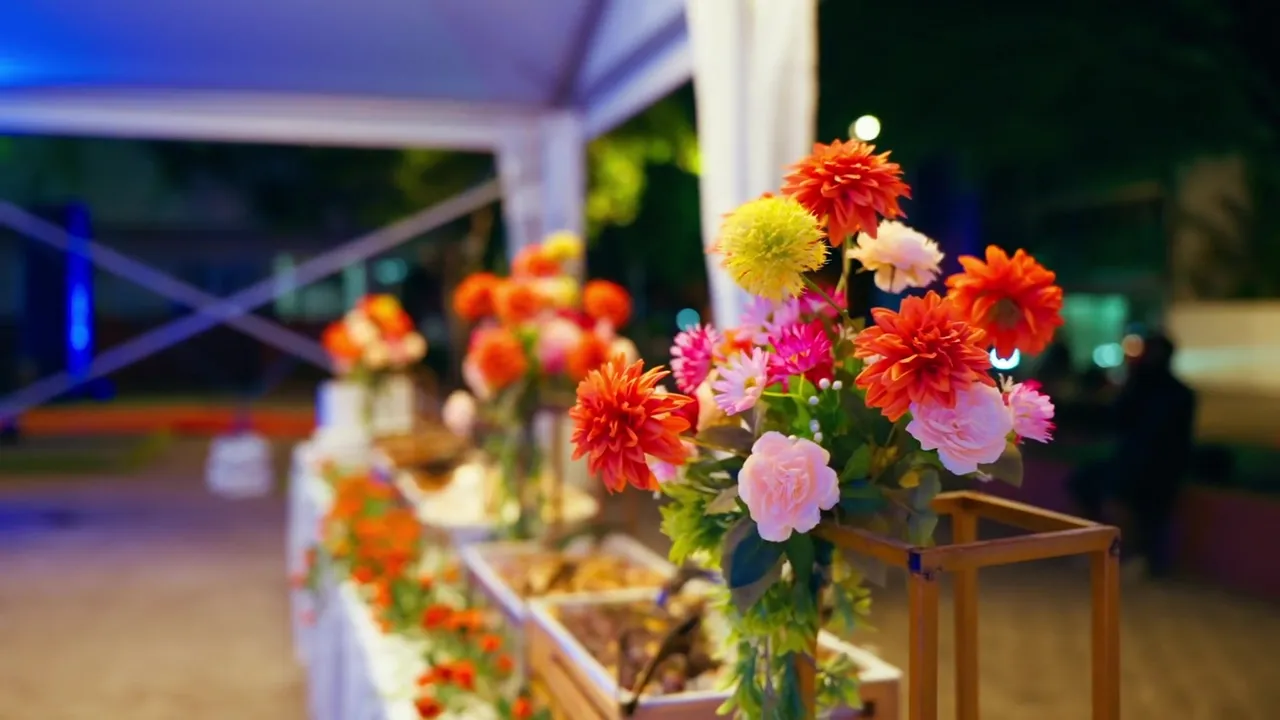 Flower-lined buffet at Maldives Expo 2025