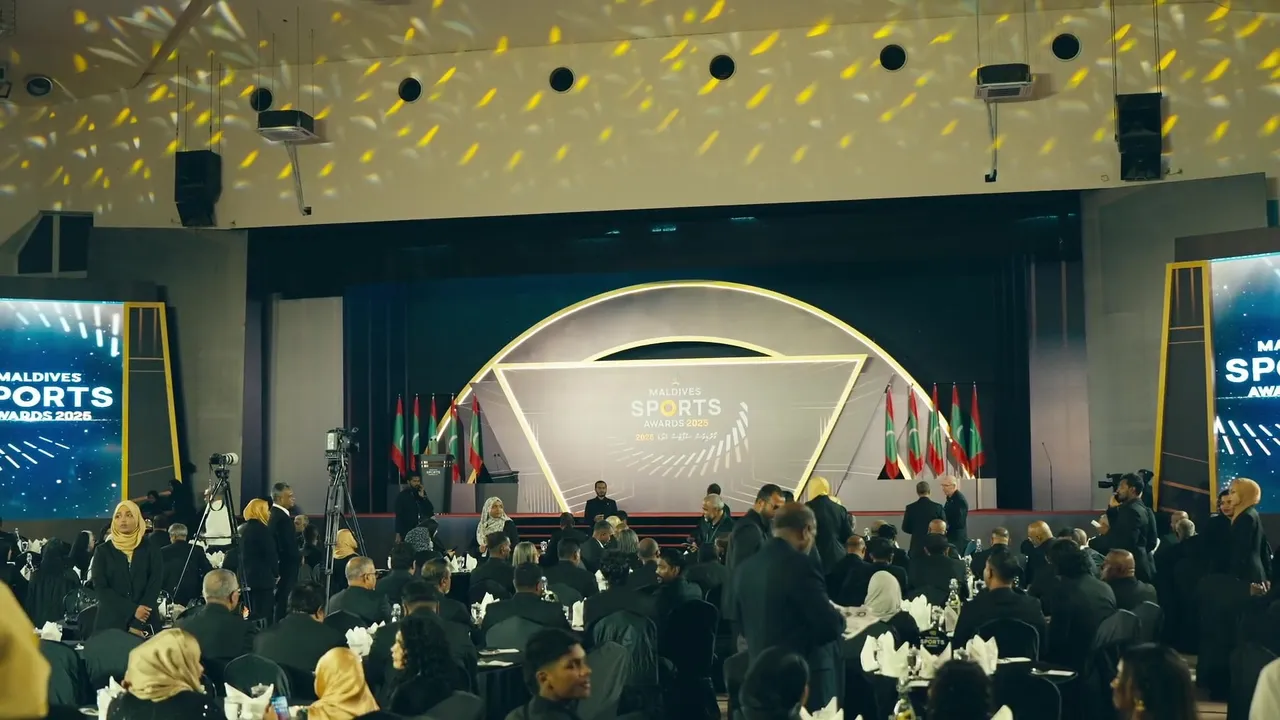 Banquet hall set for the Maldives Sports Awards